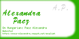 alexandra pacz business card